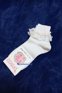Socks Smerli - Cotton sock for girls with lace voile.