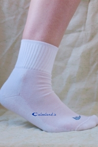 Martis quarter socks - Cotton quarter socks with sole in sponge with reversible border.