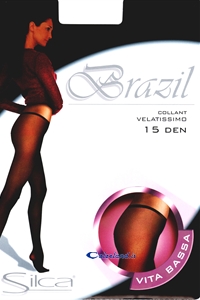 Brazil - Collant 15 denari a vita bassa tutto nudo con cinturino comodo.