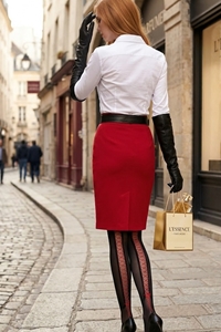 Network hold-ups - Ups stockings with faux laces on the back