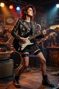 Lolita Autoreggente a rete - Calza autoreggente a rete grossa con bordo