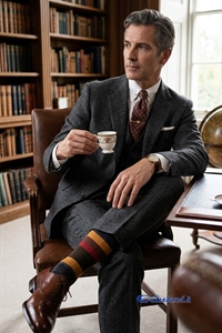 Gambaletto Righe - Gambaletto da uomo in cotone a righe