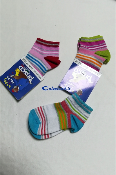 Sock for little girl striped with lurex