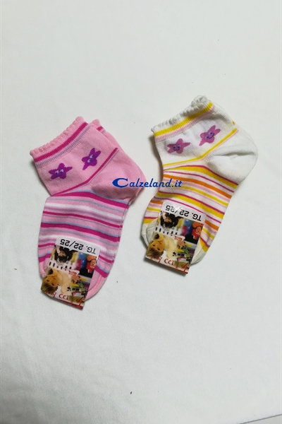 Striped sock with stars for little girl