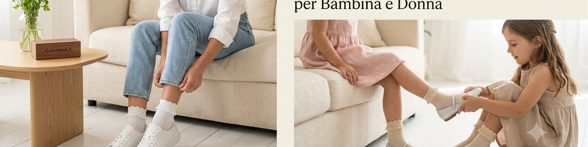 Romanticismo da indossare: il Calzino Smerli in cotone leggero per bambina e donna